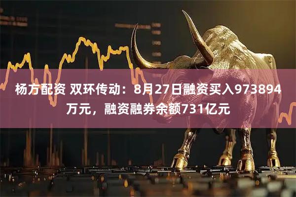 杨方配资 双环传动：8月27日融资买入973894万元，融资融券余额731亿元